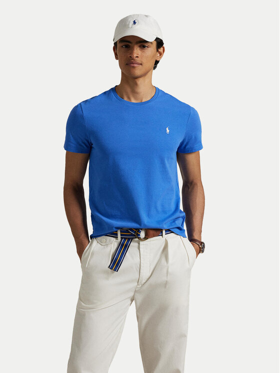 Polo Ralph Lauren Polo Ralph Lauren Majica 710671438411 Modra Slim Fit