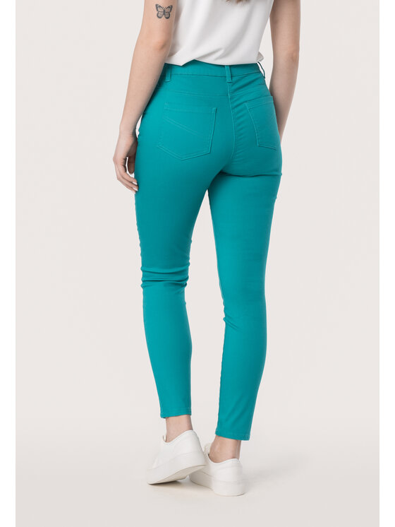 QUIOSQUE QUIOSQUE Dámské kalhoty 3UF001 Tyrkysová Regular Fit