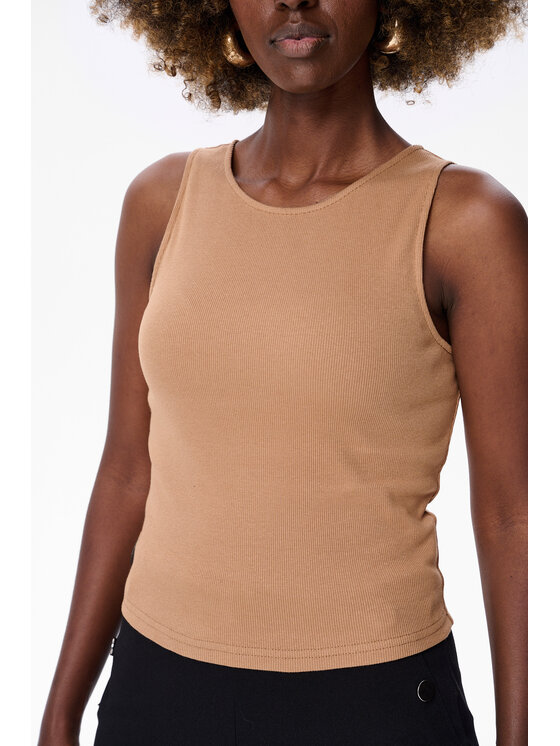 blue shadow blue shadow Top Texo Beżowy Regular Fit