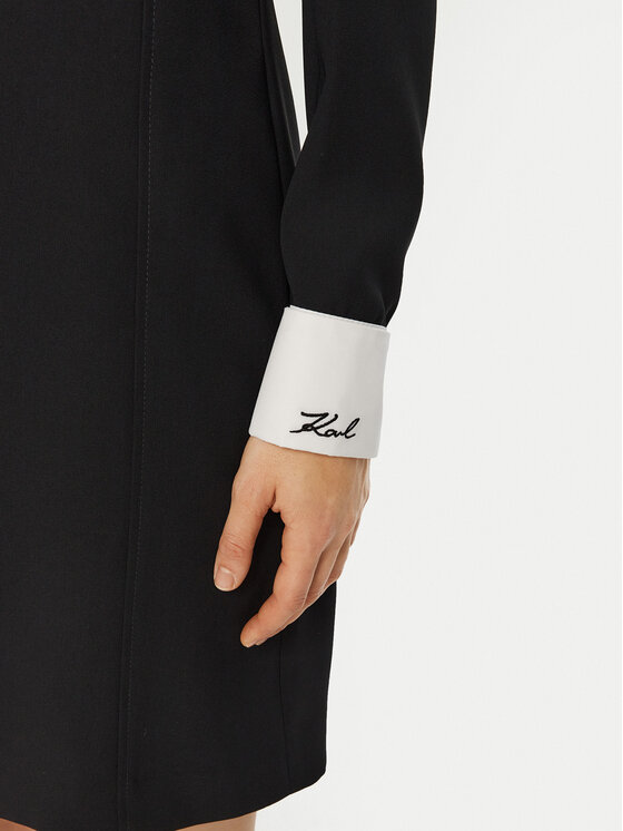 KARL LAGERFELD KARL LAGERFELD Kasdieninė suknelė A1W13032 Juoda Slim Fit