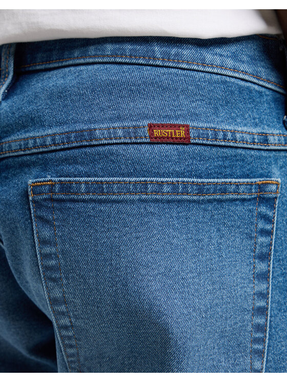 Wrangler Wrangler Szorty materiałowe RUSTLER SHORT Niebieski Straight Fit