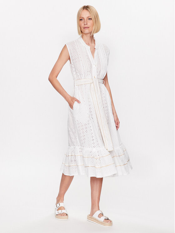 Iconique Marškinių tipo suknelė IC23 014 Balta Regular Fit