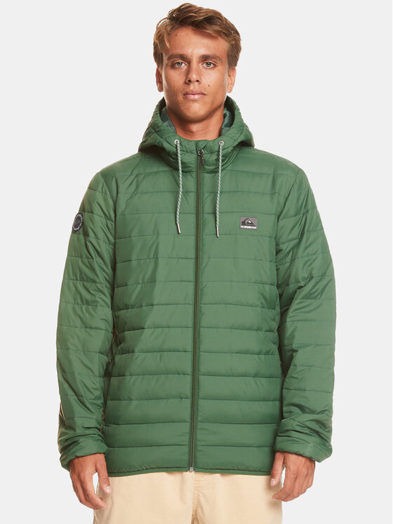Quiksilver Quiksilver Bunda pro přechodné období Scaly Hood Jckt EQYJK04008 Zelená Regular Fit