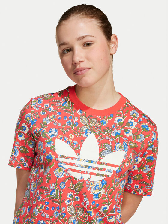 adidas adidas Tričko Liberty London JV7817 Červená Loose Fit