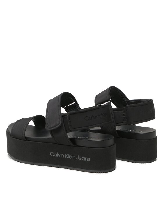 Calvin Klein Jeans Calvin Klein Jeans Sandali Flatform Sandal Softny YW0YW00965 Nero