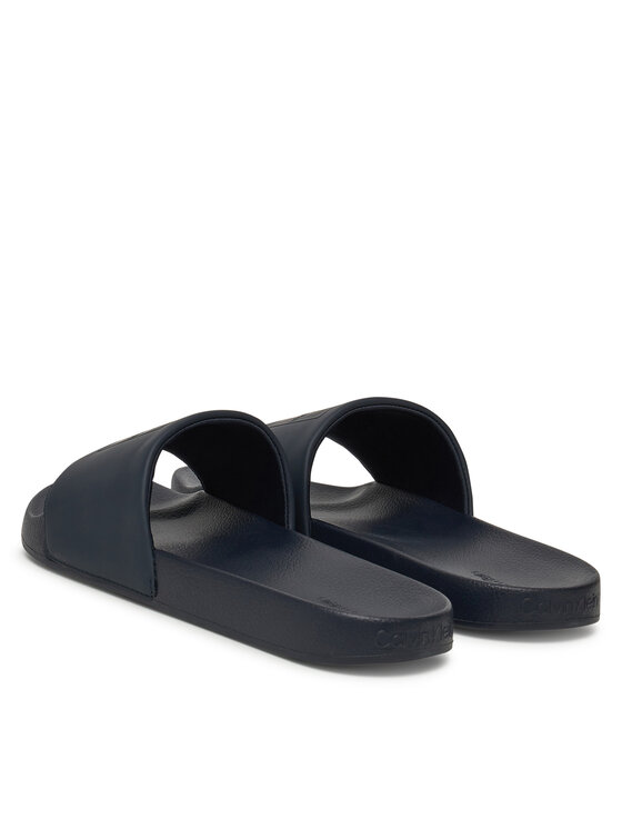 Calvin Klein Calvin Klein Şlapi Pool Slide W/ Ck Square HM0HM01754 Bleumarin