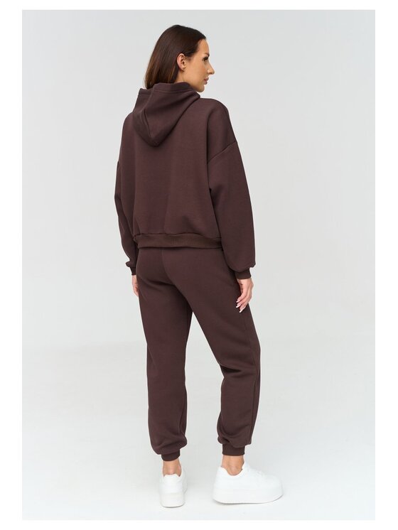 Makadamia Makadamia Dres A16 Brązowy Loose Fit