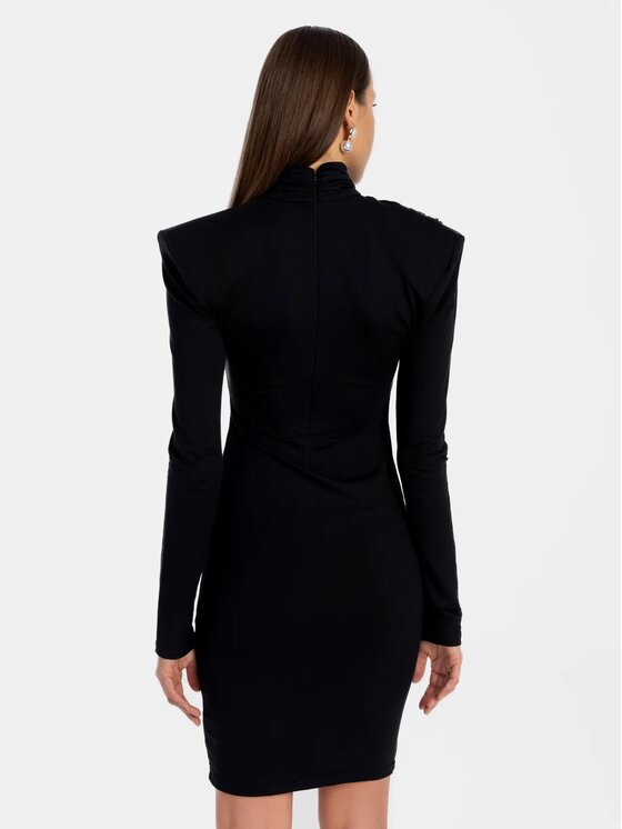 MANDRAGORA MANDRAGORA Úpletové šaty Soreen Černá Slim Fit