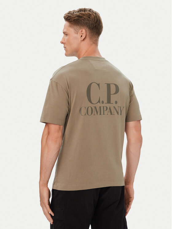 C.P. Company Tricou 21CMTS135A005100W Bej Regular Fit
