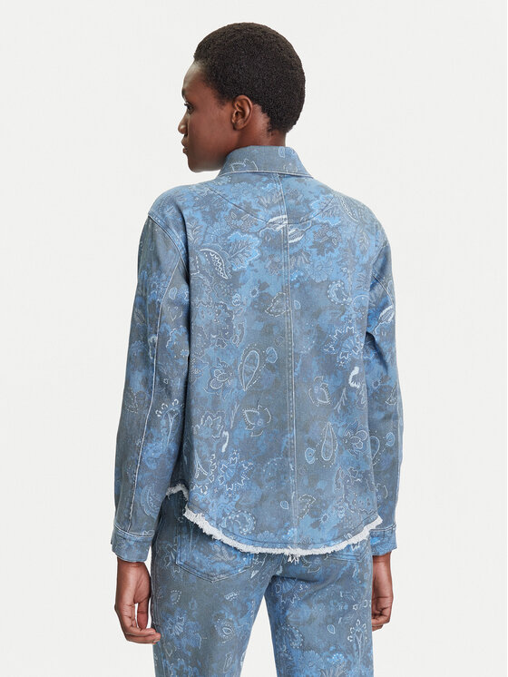 Desigual Desigual дънкова риза Pasleyblue 25WWEW68 Син Loose Fit