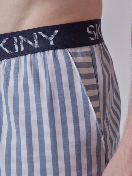 Skiny Skiny Kalhoty z materiálu 80511 Bílá Regular Fit