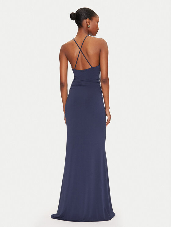 Guess Guess Večernja haljina W5GK95 KCVG2 Tamnoplava Slim Fit