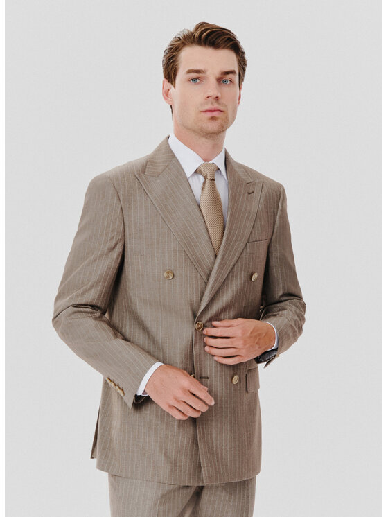 Pako Lorente Pako Lorente Garnitur P24WF-4G-004 Beżowy Slim Fit