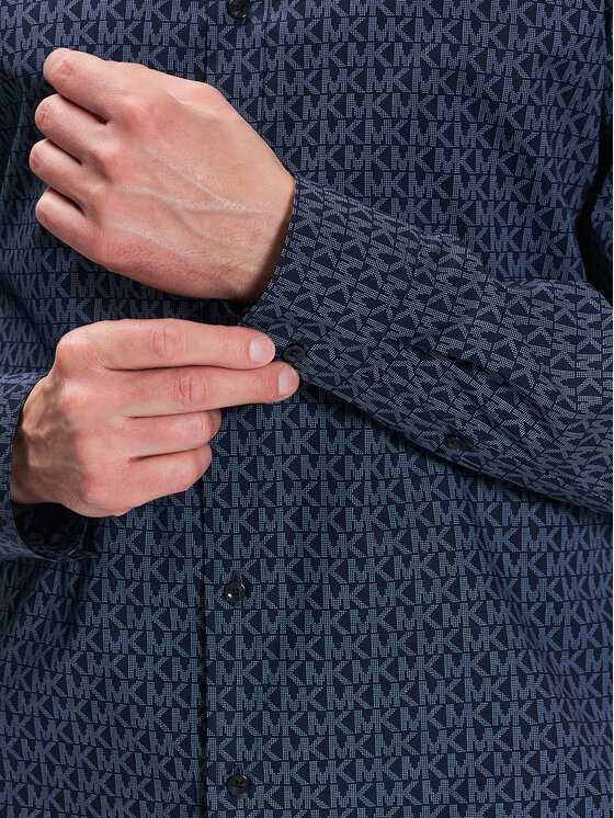 Michael Kors Michael Kors Hemd CS340057X8 Dunkelblau Stretch Fit