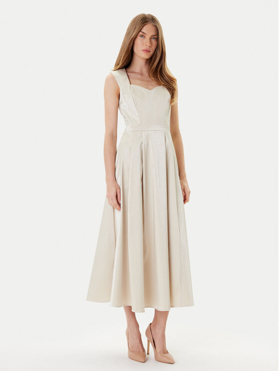 Rinascimento Rinascimento Rochie cocktail CFC0125066003 Bej Regular Fit
