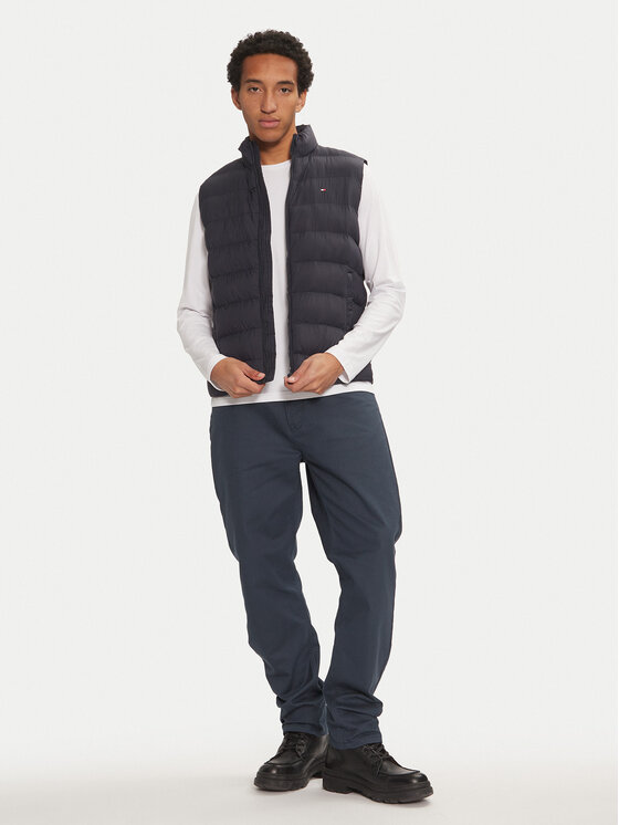 Tommy Hilfiger Tommy Hilfiger Vestă elegantă MW0MW37255 Bleumarin Regular Fit