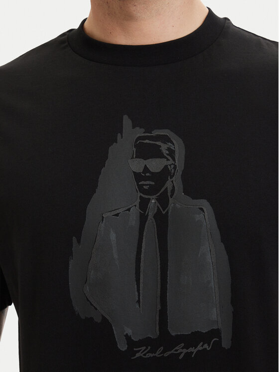 KARL LAGERFELD KARL LAGERFELD T-shirt 755143 563225 Crna Regular Fit