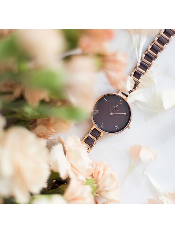 Obaku Obaku Zegarek V195LXVNSN Brązowy