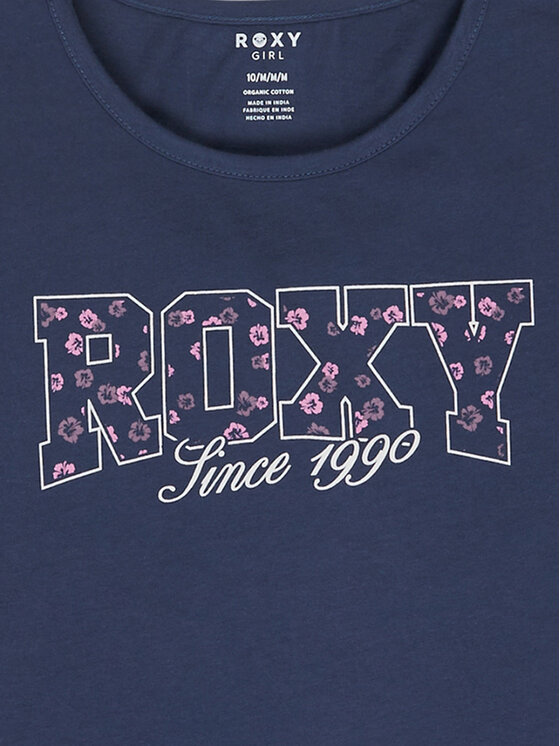 Roxy Roxy T-Shirt Lily ERGZT04139 Błękitny Regular Fit