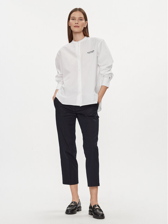 Tommy Hilfiger Tommy Hilfiger Πουκάμισο Monotype WW0WW41150 Λευκό Relaxed Fit