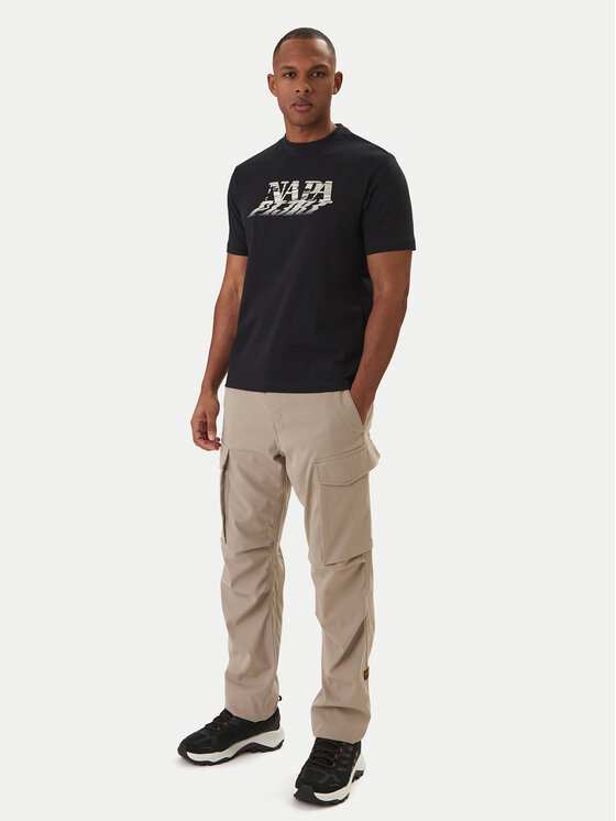 Napapijri Napapijri T-Shirt Lodestar NP0A4FGY Czarny Regular Fit