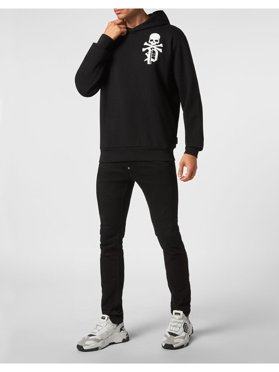 PHILIPP PLEIN PHILIPP PLEIN Mikina 491 Čierna Regular Fit