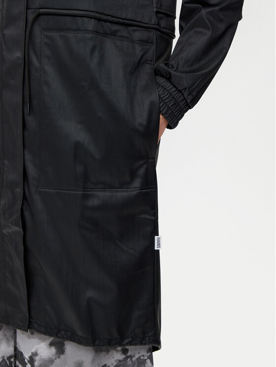 Rains Rains Geacă de ploaie String W 18550 Negru Regular Fit