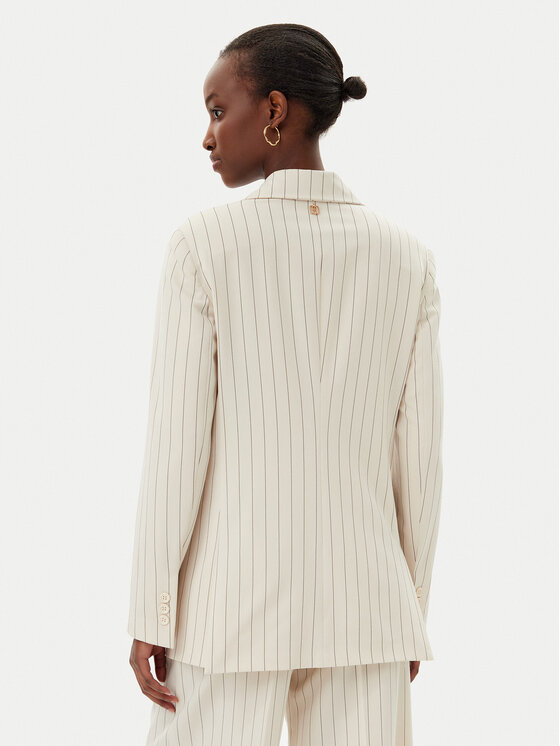 Fracomina Fracomina Marynarka FR25SJ3003W761D4 Écru Slim Fit