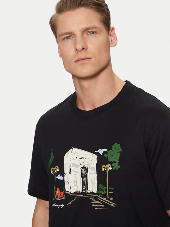 Jack&Jones Jack&Jones T-shirt Machester 12273549 Crna Relaxed Fit