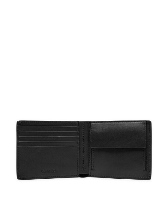 Calvin Klein Calvin Klein Велике Чоловіче Портмоне Ck Sleek Bifold 5cc W/Coin K50K512691 Чорний