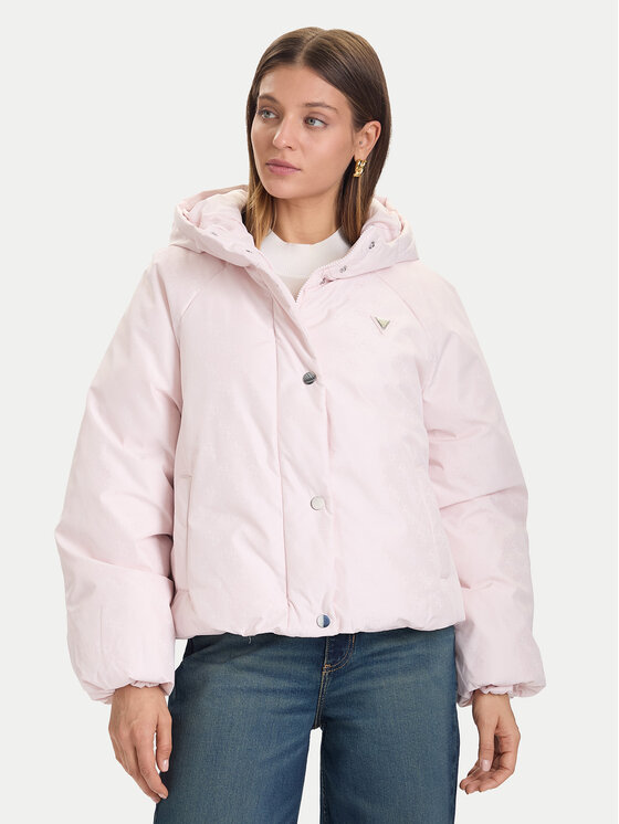 Guess Guess Geacă de iarnă V5BL07 WGLW2 Roz Relaxed Fit