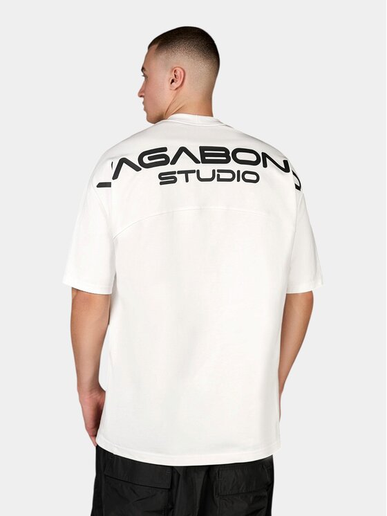 MADE BY SOCIETY MADE BY SOCIETY T-Shirt Tricou Rusty Nomad - T16859 Biały Basic Fit