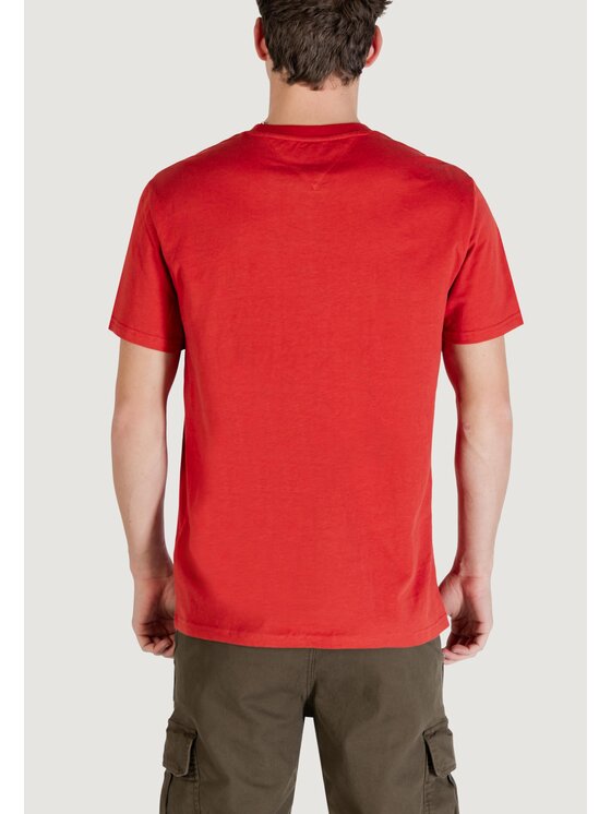 Tommy Jeans Tommy Jeans T-shirt TJM SLIM LINEAR CHES Rosso Slim Fit