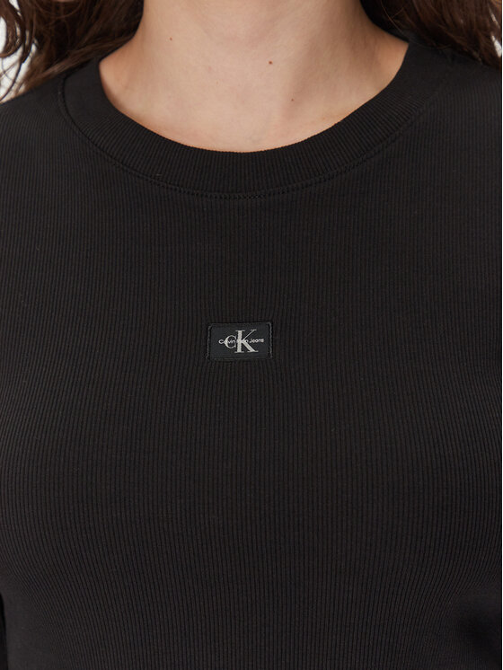 Calvin Klein Jeans Calvin Klein Jeans Každodenní šaty J20J225112 Černá Slim Fit