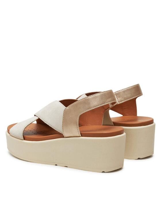 Geox Geox Sandały Donna D45M1B-022NF C5V2L Beżowy