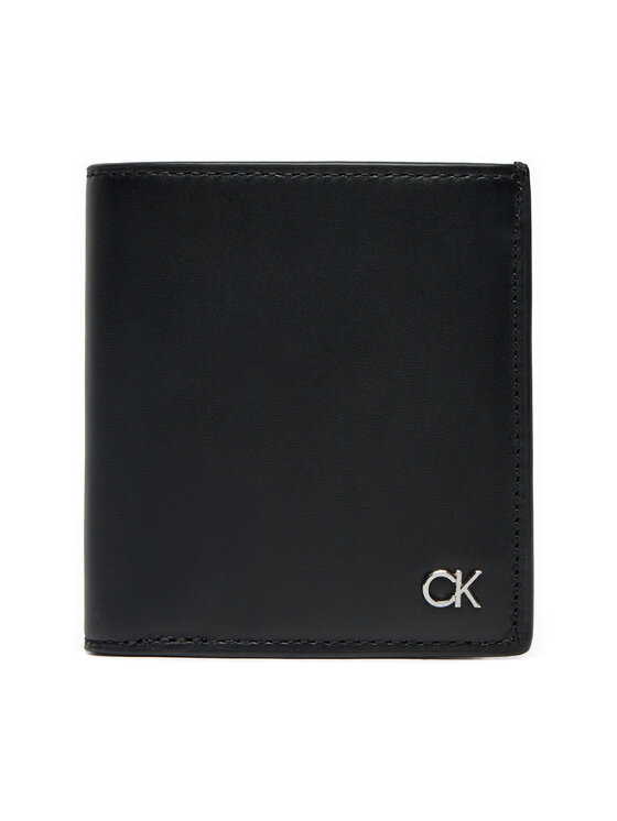 Calvin Klein Calvin Klein Denarnica Metal Ck Trifold 6Cc W/Coin K50K512290 Črna