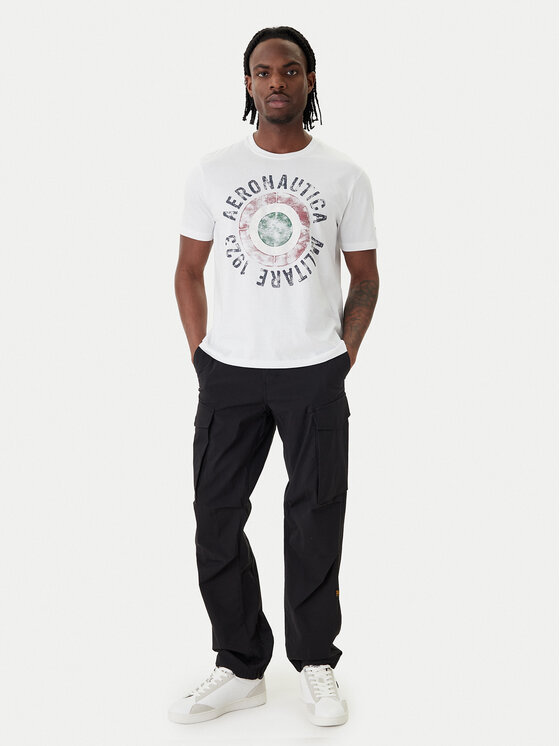 Aeronautica Militare Aeronautica Militare T-Shirt 261TS2538UJ00727 Biały Regular Fit