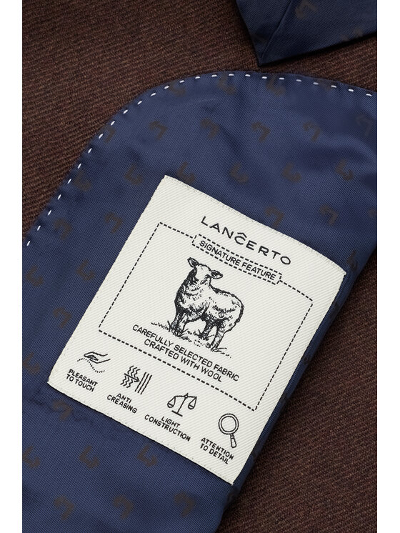 Lancerto Lancerto Marynarka Potenza MA073226000003 Brązowy Regular Fit
