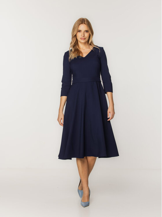 Willsoor Willsoor Sukienka koktajlowa 67860 Granatowy A-Line Fit