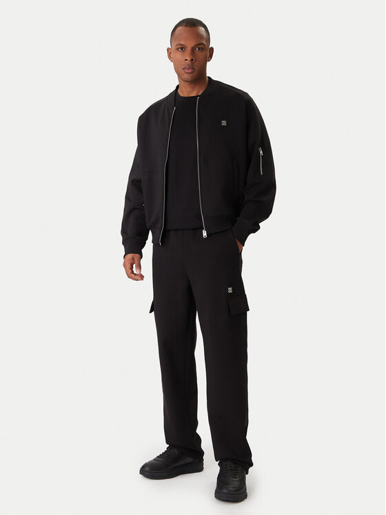 HUGO HUGO Donji dio trenerke Danovopan 50546376 Crna Relaxed Fit