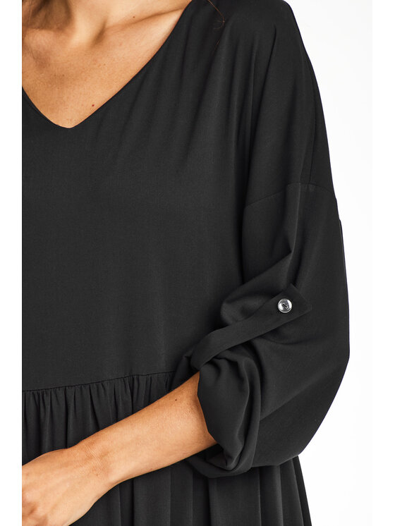 Awama Awama Vestito estivo A669 Nero Basic Fit