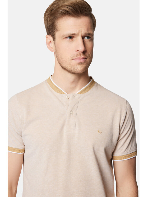 Lancerto Lancerto Polo Duke PO073124000003 Beżowy Regular Fit
