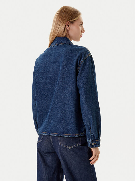 United Colors Of Benetton United Colors Of Benetton Geacă de blugi 296XDN07R Bleumarin Relaxed Fit
