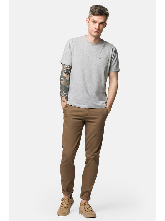 Lancerto Lancerto Chinosy Gareth SP082222000002 Brązowy Slim Fit