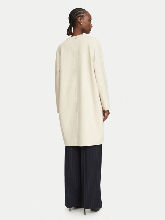 Calvin Klein Calvin Klein Вълнено палто LV044H537G Бежов Relaxed Fit