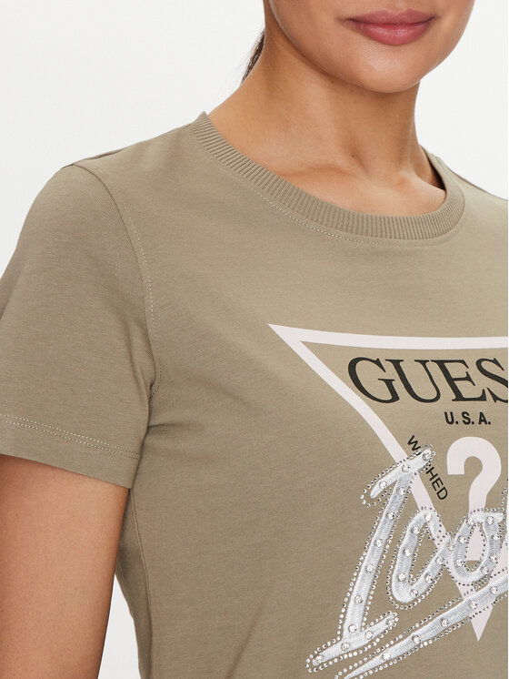 Guess Guess T-krekls Icon W4YI32 I3Z14 Zaļš Regular Fit
