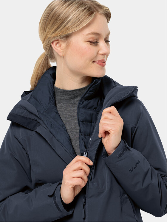 Jack Wolfskin Jack Wolfskin Dūnu jaka Pilvi Down Jkt 1207761 Tumši zils Regular Fit