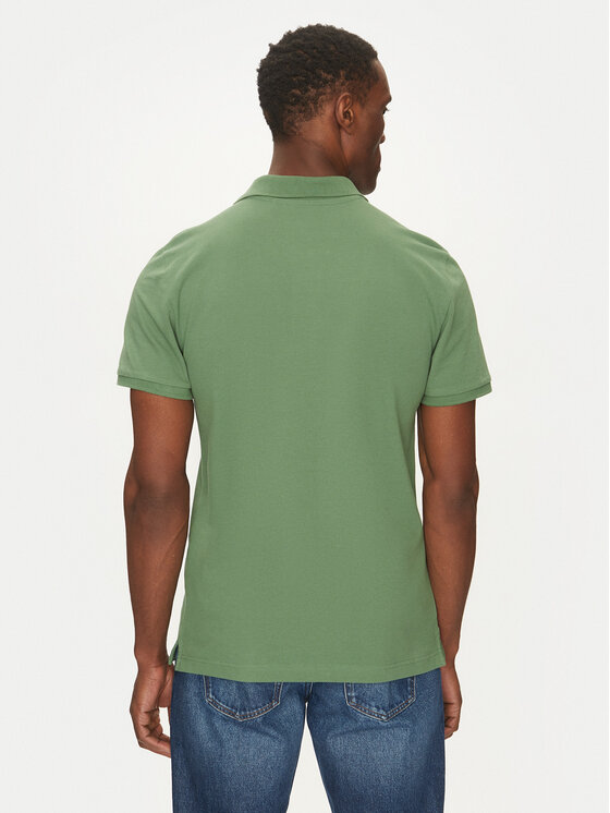 Mustang Mustang Polo majica Pierre 1016295 Zelena Slim Fit