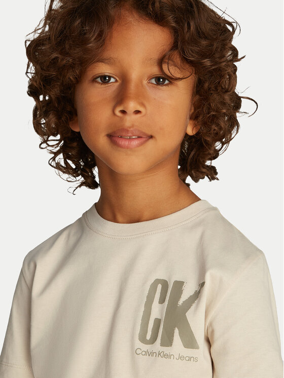 Calvin Klein Jeans Calvin Klein Jeans Футболка Surf Graphic IB0IB02447 Бежевий Regular Fit