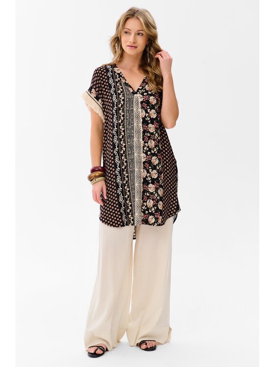 blue shadow blue shadow Tunika Keira Czarny Regular Fit